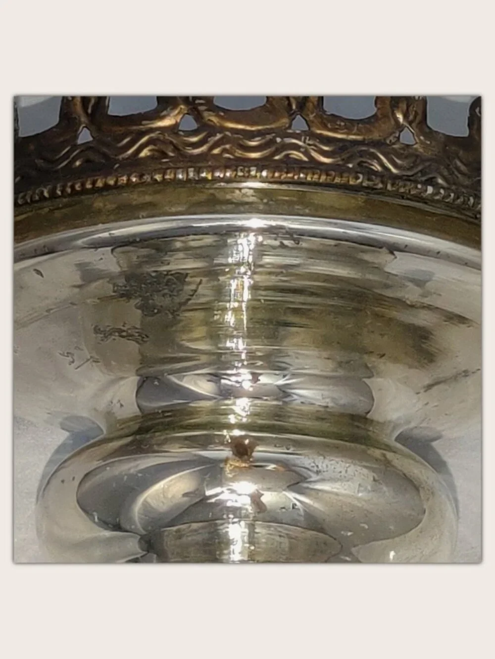 Pottery Barn Vintage Mercury Glass Style Candleholder for Pillar & Jar Candles